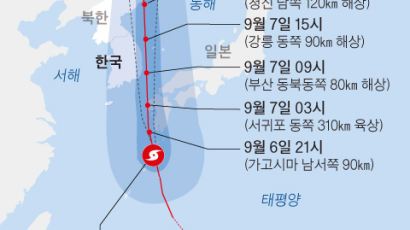 태풍 ‘하이선’ 북상에 7개 시·도 산사태 경보 ‘심각’ 발령