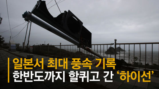 [영상]일본 강타한 태풍 '하이선', 한반도 동부 할퀴고 빠져나가