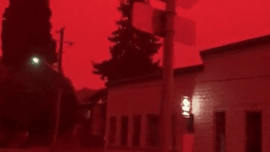 [영상] 화성 된 美캘리포니아…붉은 하늘에 태양도 가려졌다 