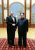 마이크 폼페이오 미 중앙정보국 국장이 2018년 3뭘 말 평양을 방문해 김정은 북한 국무위원장과 만났다. [AP=연합뉴스]