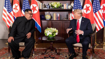 트럼프, 김정은과 첫 만남서 "당신을 제거하고 싶지 않다"