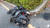 포르쉐에 부딪혀 찌그러진 오토바이 모습. [뉴스1]