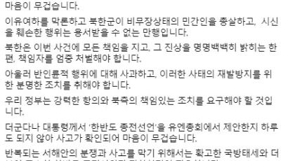 "北 만행 용서 못 받는다"면서…종전선언 촉구한 민주당 의원