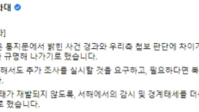 靑 NSC 상임위 "필요하면 북측에 공동조사 요청"