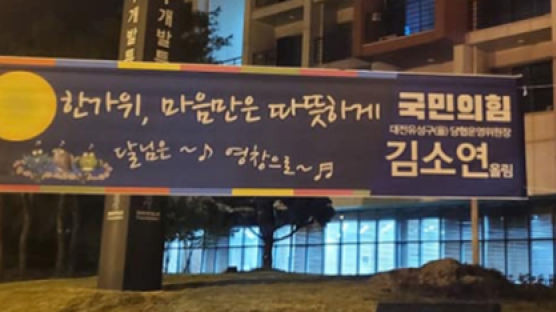 '달님은 영창' 현수막 논란···김소연 "대깨문, 혈압 올리지 말라"
