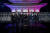 28일(현지시간) 미국 NBC ‘더 투나잇 쇼 스타링 지미 팰런’에 출연해 경복궁 근정전을 배경으로 ‘아이돌’ 무대를 선보이는 방탄소년단. 의상은 한복을 모티브로 했다. [사진 NBC]