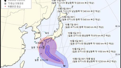 제14호 태풍 ‘찬홈’ 日오키나와 해상 발생…“국내 영향 낮다”
