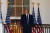 도널드 트럼프 미국 대통령이 5일 월터리드 군병원에서 퇴원해 백악관에 복귀한 뒤 마스크를 벗고 카메라를 응시하고 있다. [AFP=연합뉴스]