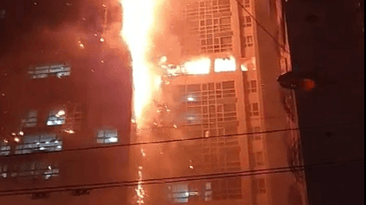 [영상] 울산 주상복합 건물서 대형 화재 발생…주민 수백명 대피
