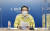 정세균 국무총리가 9일 오전 서울시청에서 열린 신종 코로나바이러스 감염증(코로나19) 대응 중앙재난안전대책본부 회의에서 모두발언을 하고 있다. 뉴스1 