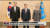 쿠센 대사(맨 왼쪽) 문재인 대통령에게 신임장을 제정하고 강경화 외교부 장관과 함께 찍은 기념사진. [주한 크로아티아 대사관 제공]