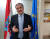 다미르 쿠센 주한 크로아티아 대사. 뒤의 외쪽이 크로아티아 국기다. 오른쪽은 유럽연합(EU)기. 전수진 기자