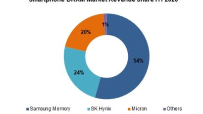 삼성, 스마트폰 메모리반도체 점유율 더 늘려…D램 54% 차지 