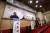 지난 14일 오후 충북도청 대회의실에서 ‘전직 대통령 기념사업 조례’ 제정 관련 토론회가 진행되고 있다. [뉴스1]