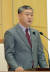 송성환 전북도의원이 의장 신분이던 지난 4월 9일 전북도의회에서 열린 제362회 도의회 임시회 본회의에서 개회사 발언을 하고 있다. 뉴스1