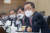 무소속 홍준표 의원이 지난 8일 서울 용산구 합동참모본부에서 열린 국회 국방위원회 국정감사에서 질의하고 있다. [국회사진기자단]