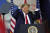 도널드 트럼프 미국 대통령이 23일 플로리다 펜사콜라에서 열린 유세에서 연설하고 있다. [AP=연합뉴스]