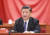 시진핑 중국 국가주석이 23일 베이징 인민대회당에서 열린 ‘중국 인민지원군 항미원조 출국 작전 70주년 기념 대회’에서 연설하고 있다. [신화=연합뉴스]