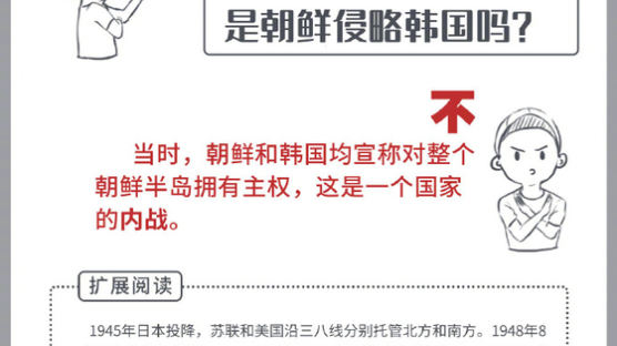 중국 공청단 "6·25 전쟁, 北 남침 아닌 한 국가의 내전" …또 역사왜곡 발언 