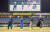환불원정대가 29일 오후 대전 한화생명이글스파크에서 열린 프로야구 한화와 KT의 경기에 앞서 공연을 하고 있다. 왼쪽부터 천옥(이효리),만옥(엄정화),실비(화사), 은비(제시). 연합뉴스