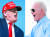 10월 29일 공화당의 도널드 트럼프 대통령(왼쪽 사진)은 애리조나주에서 대중 유세를 벌이고 있고, 민주당의 조 바이든 후보(오른쪽 사진)는 플로리다주에서 드라이브스루 유세에 나서고 있다. AP ·AFP=연합뉴스 