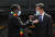  지난 6월 에머슨 음낭가과 짐바브웨 대통령(왼쪽)과 궈샤오춘 중국 대사가 만난 모습 [신화통신=연합뉴스]