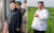 김정은 북한 국무위원장의 2012년(왼쪽)과 최근(오른쪽) 모습. 8년 전 90㎏이었고 매년 6~7㎏씩 증가, 지금은 140㎏대이지만 건강엔 큰 문제가 없다고 국가정보원은 추정했다. [연합뉴스]