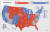 미국 대선 상황을 보여주는 그래픽. 붉은색은 공화당의 도널드 트럼프 대통령을 지지한 주이고, 푸른색은 민주당의 조 바이든이 확보한 지역이다. 김경진 기자