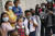 지난 9월 미국 뉴욕 브롱스 자치구에서 등교한 학생들이 마스크를 착용하고 있다. AP=연합뉴스
