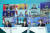 문재인 대통령(화면 위 오른쪽 두번째부터), 스가 요시히데 일본 총리, 리커창 중국 총리가 14일 오후 청와대에서 열린 '아세안 3' 화상 정상회의에 참석해 있다. 연합뉴스