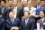지난해 11월 일본 도쿄의 중의원 의원회관에서 열린 한·일,일·한의원연맹 합동총회에서 한국측 강창일 회장(앞줄 왼쪽)과 일본측 누카가 후쿠시로 회장이 악수를 나누고 있다. [연합뉴스]