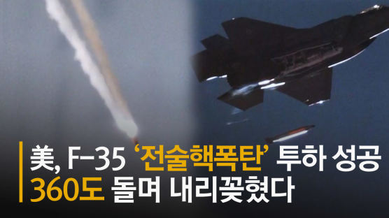 美, F-35 '전술핵폭탄' 투하 성공···360도 돌며 내리꽂혔다