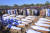 29일(현지시간) 나이지리아 자바르마르에서 보코하람에 피살된 주민들의 장례식이 열리고 있다. AP통신=연합뉴스