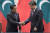 2017년 시진핑 중국 국가주석이 베이징에서 압둘라 야민 몰디브 대통령과 만나고 있다. [AP=연합뉴스]