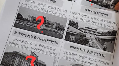 "주체탑 세계 최고, 한국戰은 조국해방전" 초1 수업자료 논란