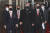 정진석 국민의힘 의원을 비롯한 중진 의원들이 지난 9일 오후 서울 여의도 국회에서 본회의를 앞두고 의장실에 항의 방문하고 있다. 오종택 기자