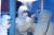 15일 오후 서울 서초구 지하철 2호선 강남역 인근에 마련된 임시선별진료소에서 의료진이 검체 채취를 하고 있다. 연합뉴스