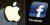 애플(왼쪽)과 페이스북 로고. AP=연합뉴스