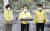 이차영 충북 괴산군수(가운데)가 지난 3월 신종 코로나바이러스 감염증(코로나19) 관련 기자회견을 하고 있다. 사진 괴산군