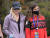 경기장에서 딸 샘 알렉시스(오른쪽)와 함께 응원에 나선 우즈의 전처이자 찰리의 생모 엘린 노르데그린. [AP=연합뉴스]