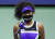 US여자오픈 8강전에서 조지 플로이드 이름이 적힌 마스크를 착용한 오사카. [AFP=연합뉴스]