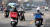 28일 서울 광화문 사거리에서 음식배달대행 종사자가 도로를 주행하고 있다. [뉴스1]