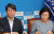 2014년 7월 11일 옛 새정치민주연합 당시 국회에서 회의에 참석한 안철수(왼쪽) 국민의당 대표와 박영선 중소벤처기업부 장관. [중앙포토]