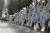 서울 서초구 대검찰청 앞에 윤 총장을 응원하는 화환이 세워져 있다. 김상선 기자