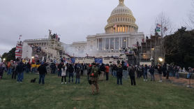'퍽, 퍽' 최루탄에 뒤덮힌 美의사당…"민주주의가 점거 당했다" [르포]