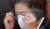 추미애 법무부 장관이 8일 법제사법위원회에서 안경을 쓰고 있다. [연합뉴스]