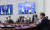 문재인 대통령이 28일 오후 청와대에서 열린 한-우즈베키스탄 화상 정상회담에서 인사말을 하고 있다. 연합뉴스