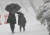 눈이 내린 28일 오전 서울 남산에서 부모와 아이가 산책을 하고 있다. 김경록 기자