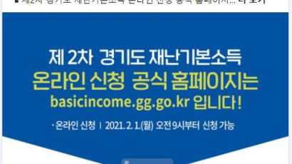 경기도, 재난기본소득 가짜사이트 삭제·수사의뢰…“엄정 대처할 것”