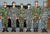 2011년 국방부가 신형 전투복을 공개했다. 왼쪽부터 육군 구형, 육군 신형, 육군 여군 구형, 육군 여군 신형, 해병대 구형, 해병대 신형 [중앙포토]